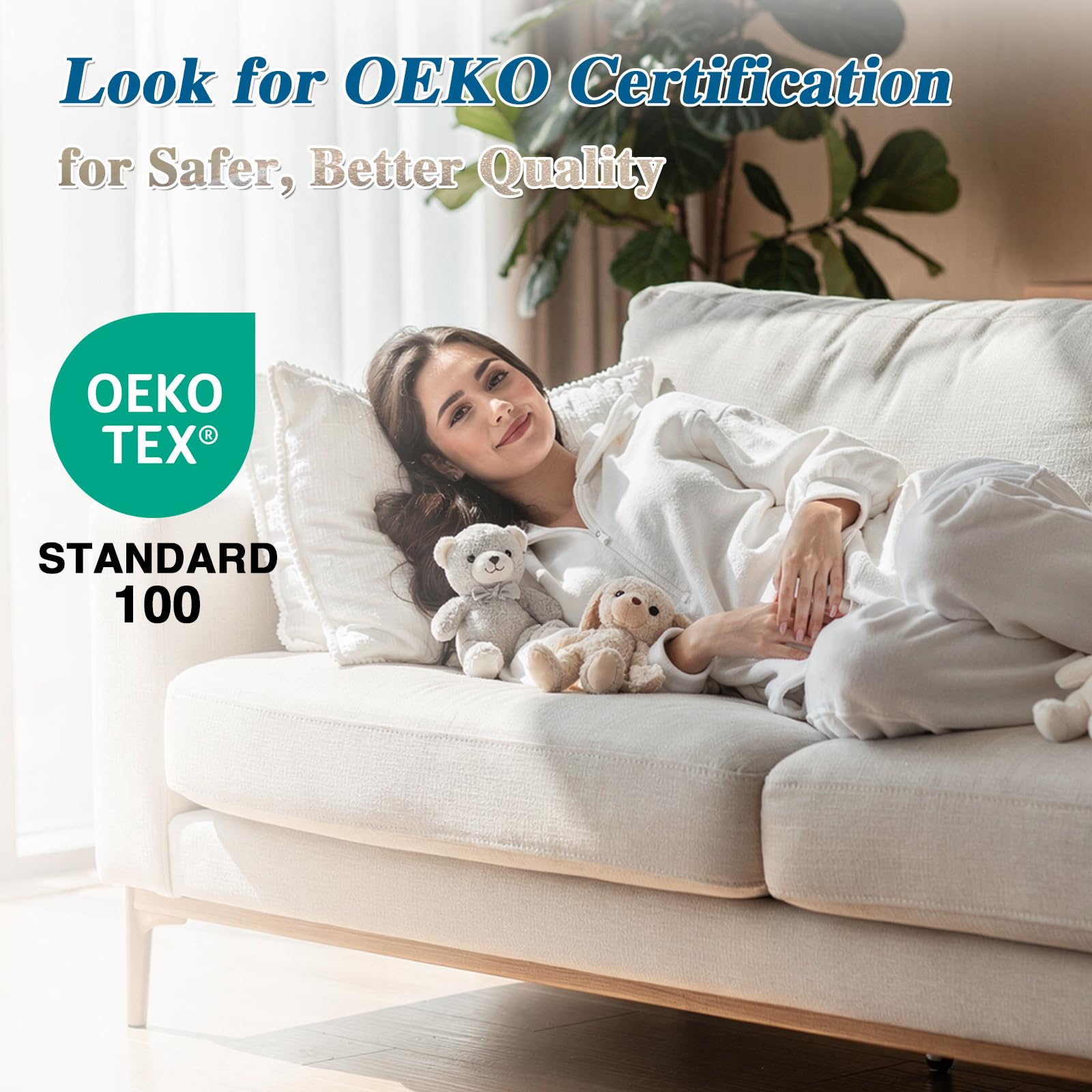 Jecqbor pillow refill before-and-after showing restored loft and comfort