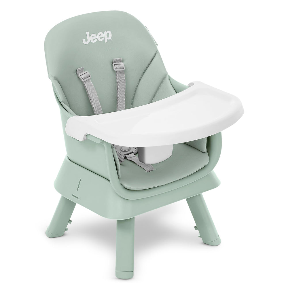 Delta Children five-point harness and anti-slip footrest detail for secure seating