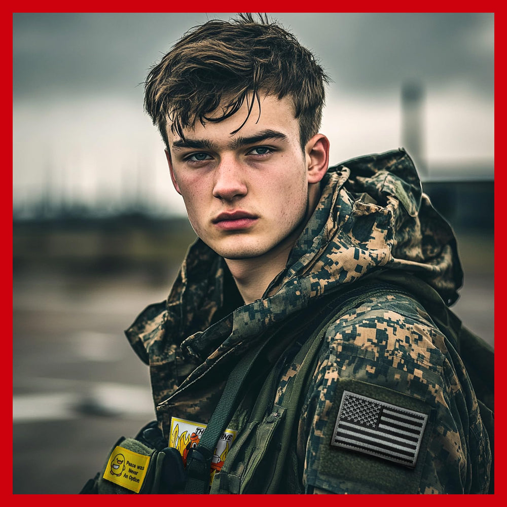 Jefuzh lifestyle outdoor worn patches on jacket illustrating durable look and personality benefit