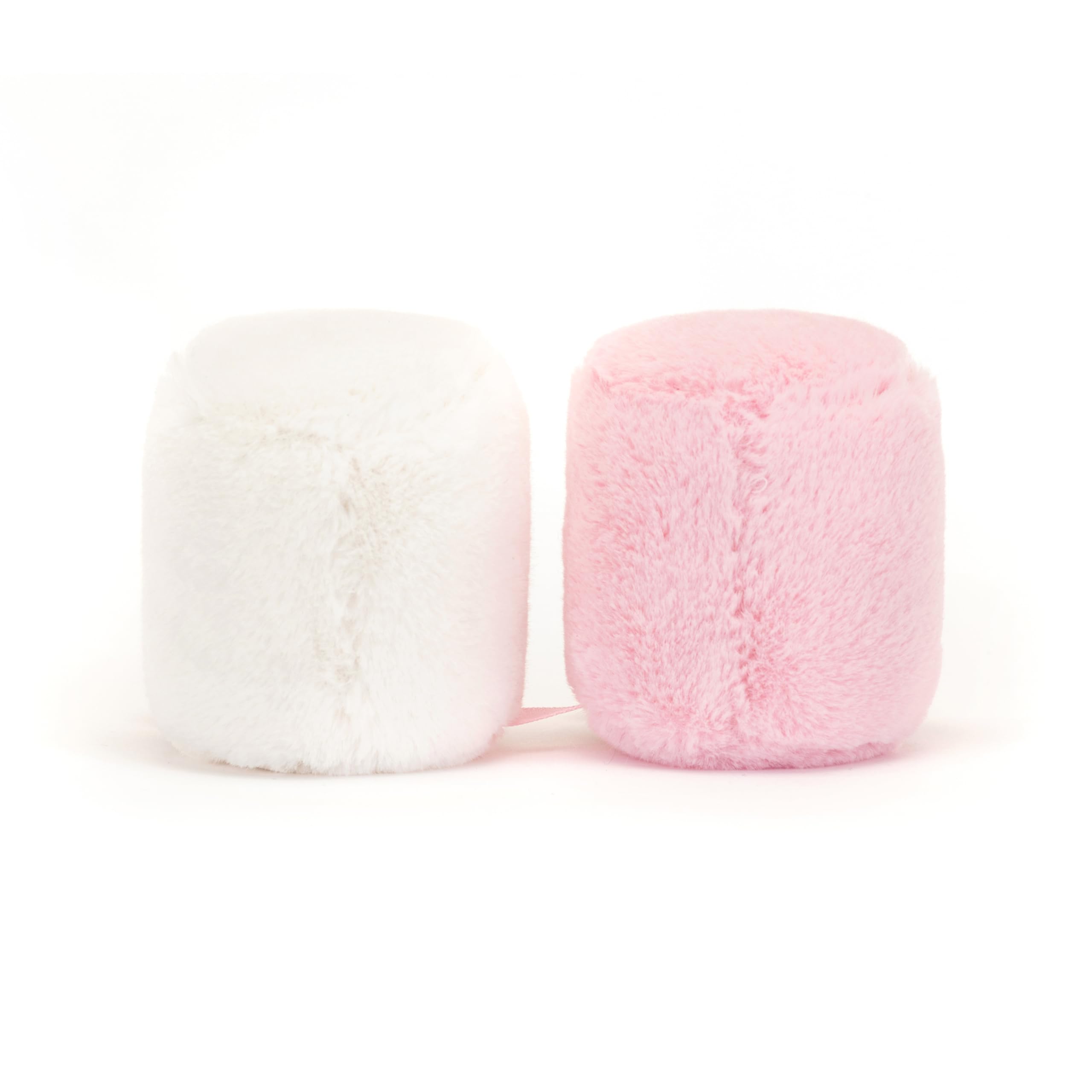 Jellycat marshmallows pink satin ribbon connection highlighting togetherness
