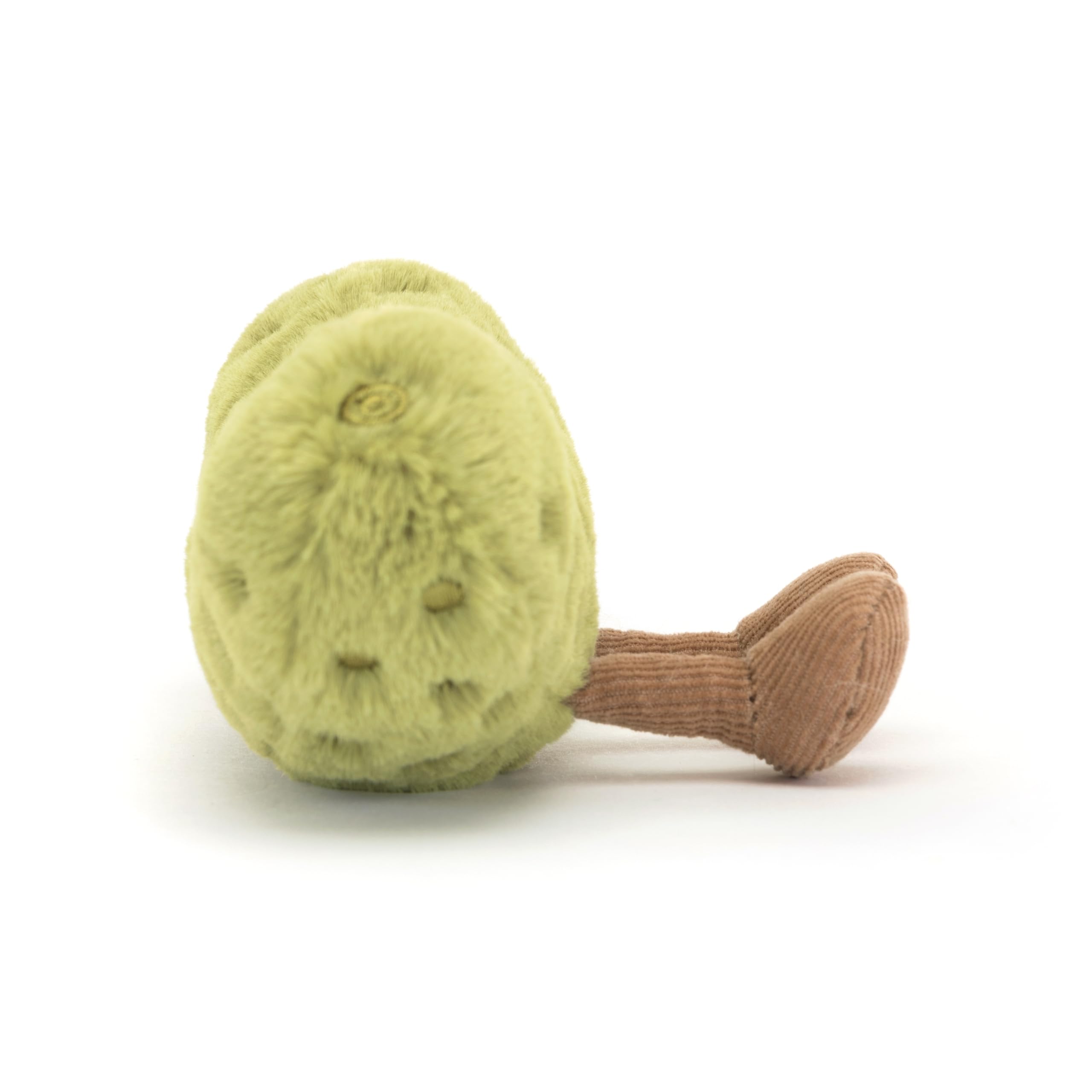 Jellycat pickle close fabric detail highlighting soft polyester texture