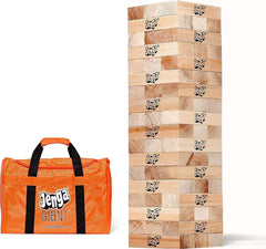 Jenga GIANT front packaging showing hardwood blocks and set inclusions for easy recognition