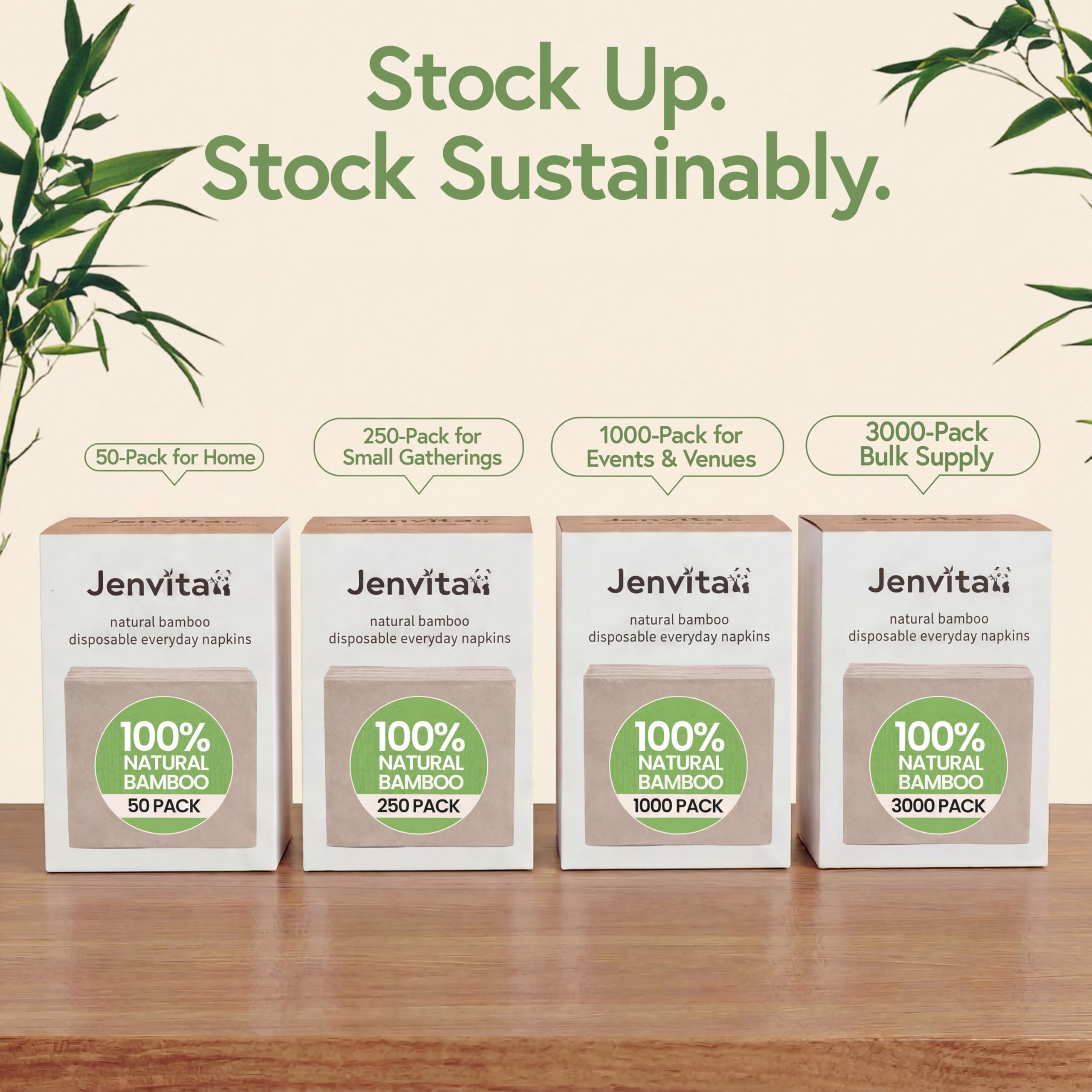 Jenvita napkin held in hand showing folded size and portability benefit