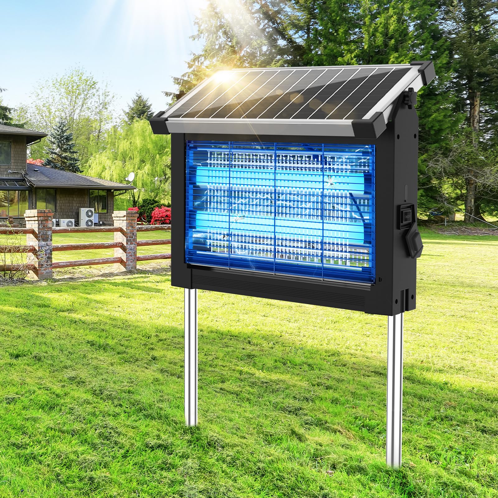 jepwe front view with solar panel showing compact design and outdoor readiness