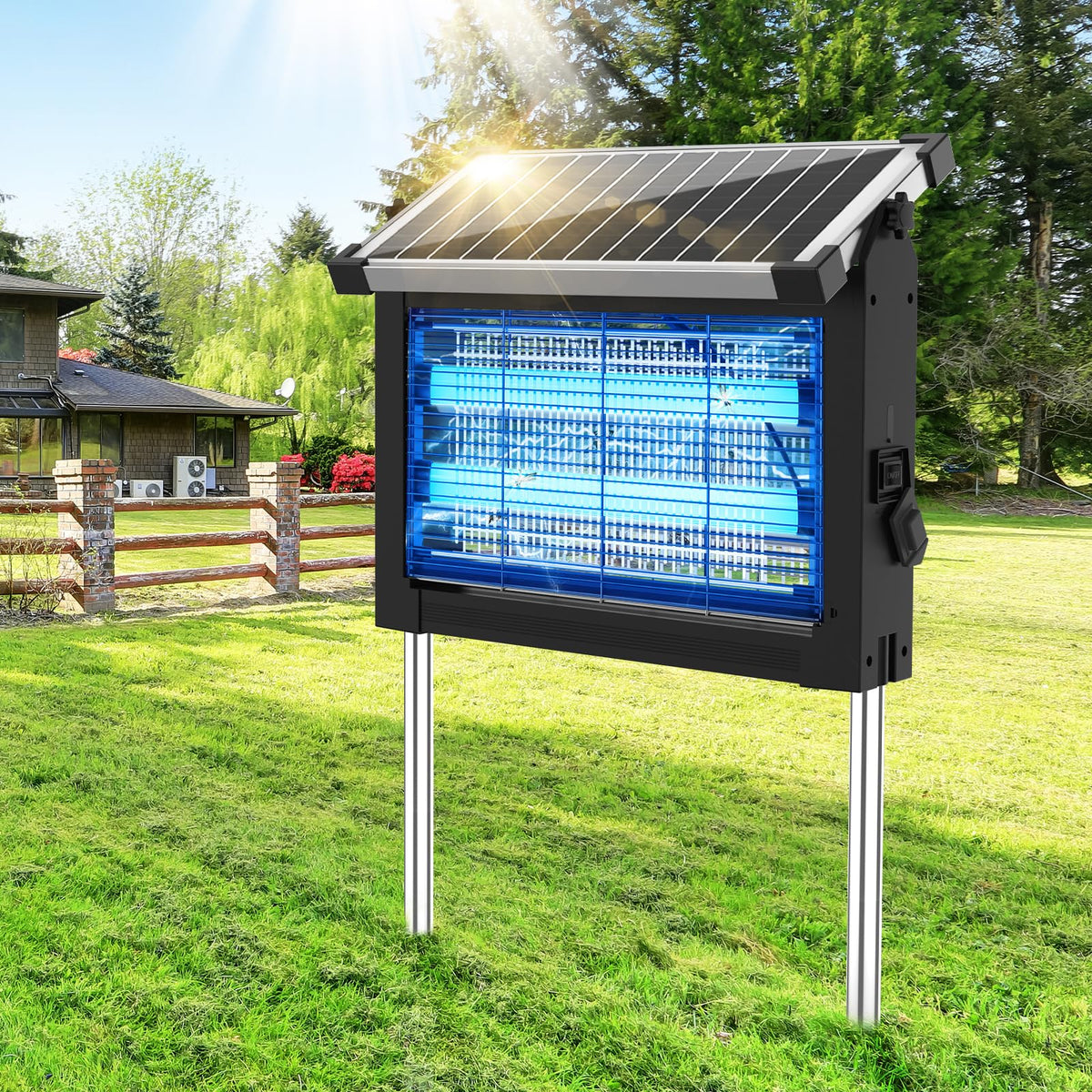 jepwe front view with solar panel showing compact design and outdoor readiness