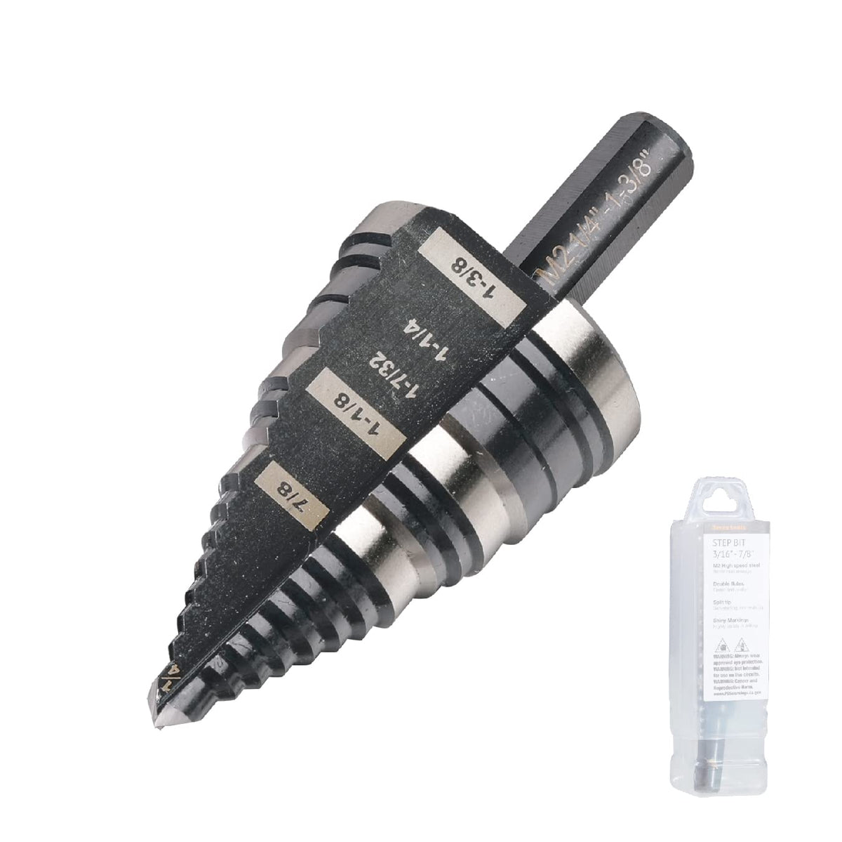 Jerax tools front view of the step bit showing brand and durable finish benefit