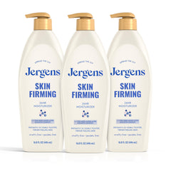 Jergens front view of three 16.8 oz bottles showing value pack and design benefits