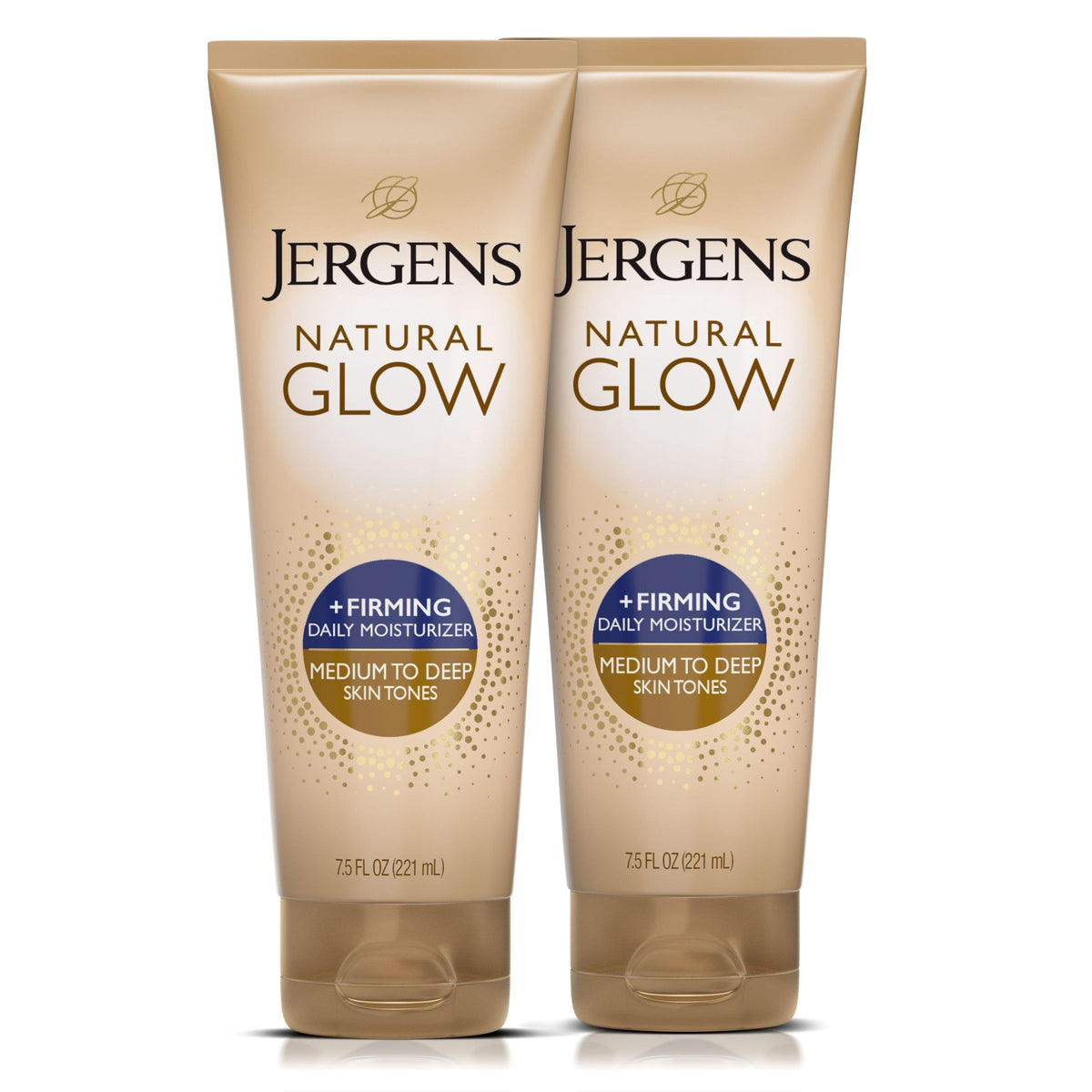 jergens front packaging showing med-deep two-pack and convenient size