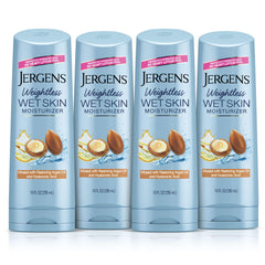 Jergens front packaging showing product benefits and quick-use convenience