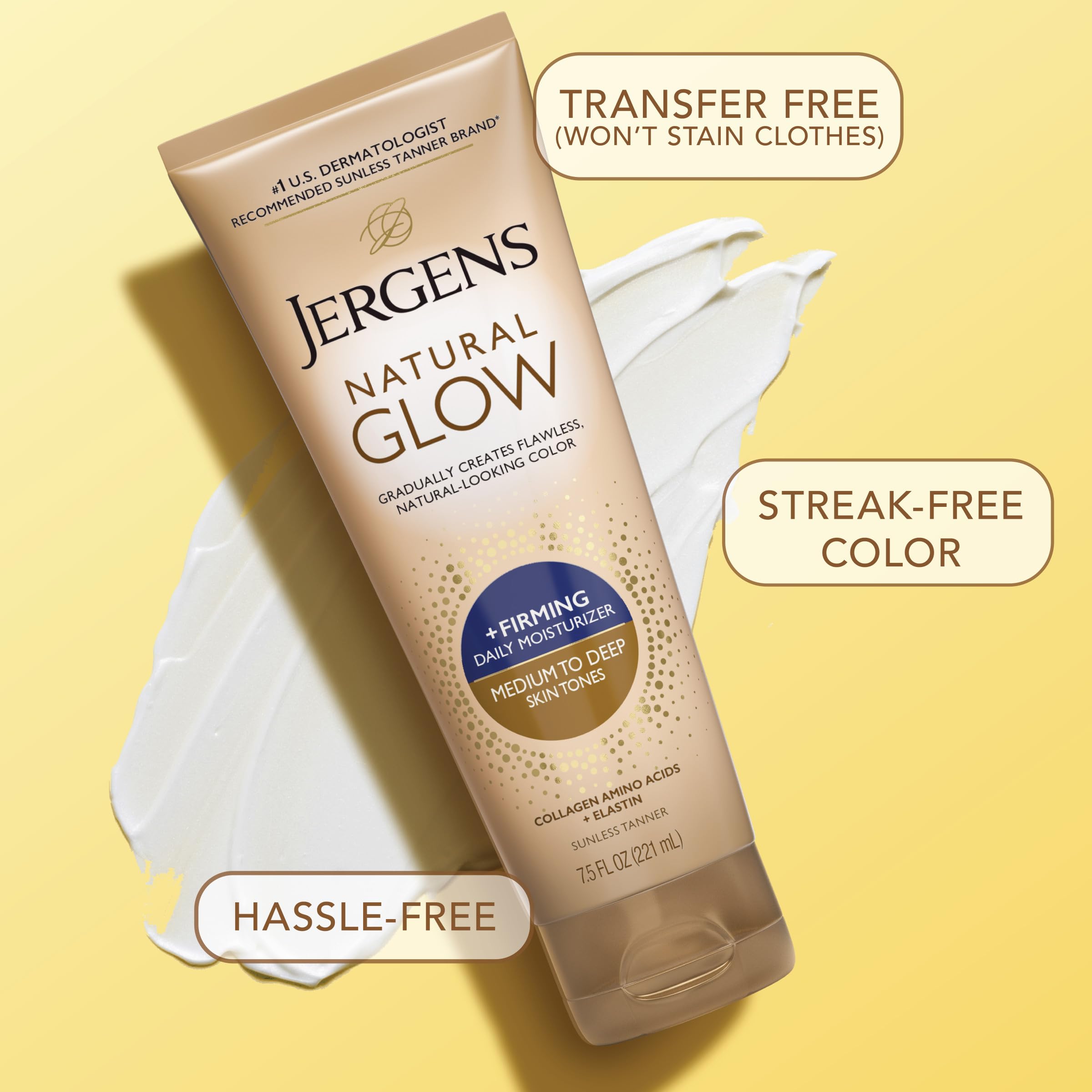 jergens lotion absorbing into skin for quick hydration and non-greasy finish