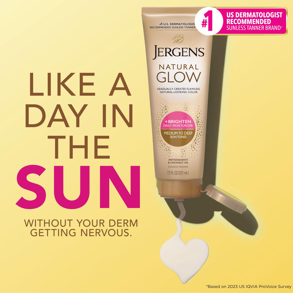 Jergens close-up of pump dispensing lotion for easy, spill-free use