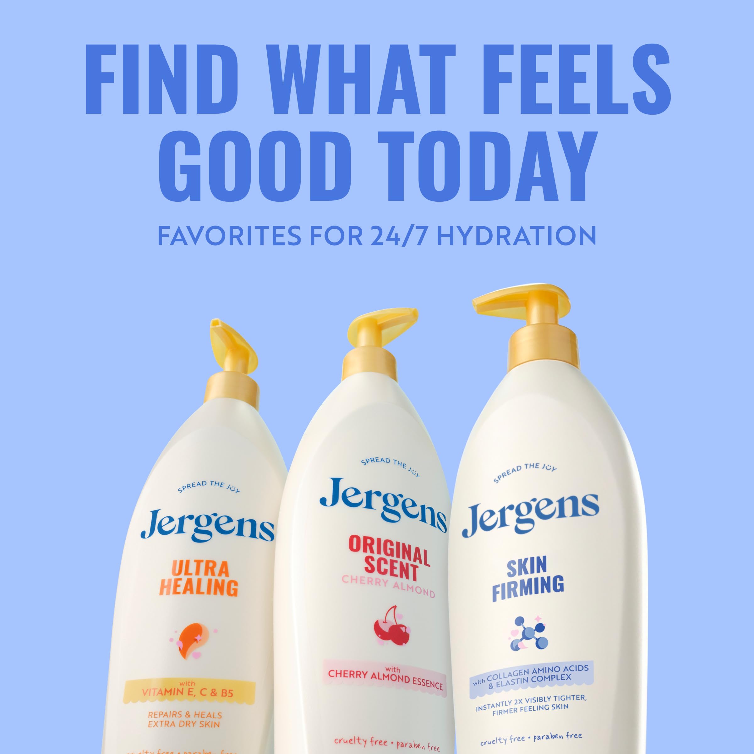 Jergens bottle in hand to show 16.8 oz size and portability benefit