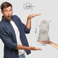 Jerky.com variety spread of jerky and meat sticks, offers flavor sampling convenience