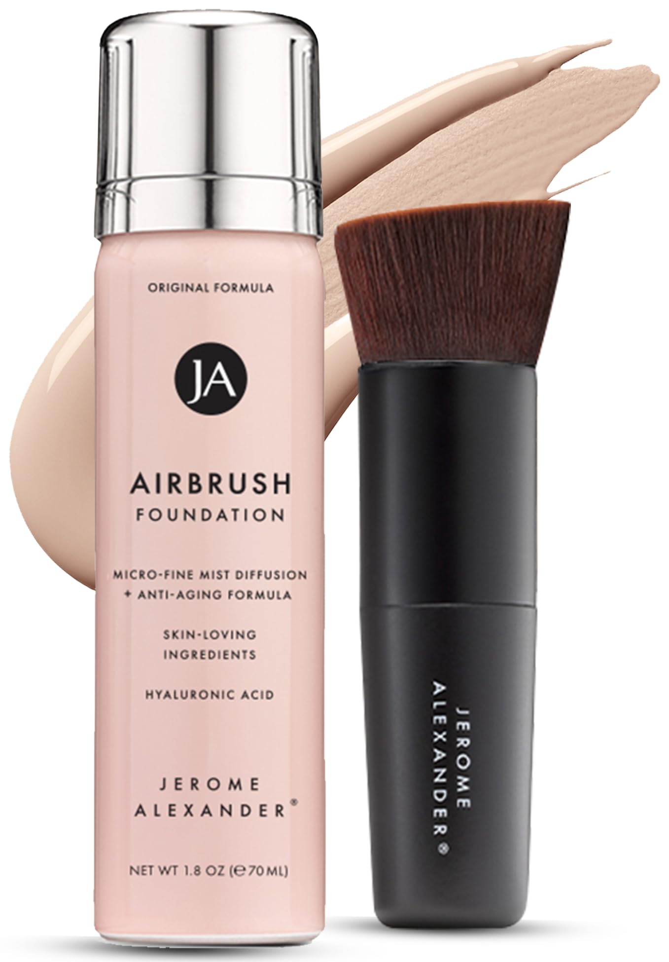 Jerome Alexander front packaging showing product and compact kit benefit