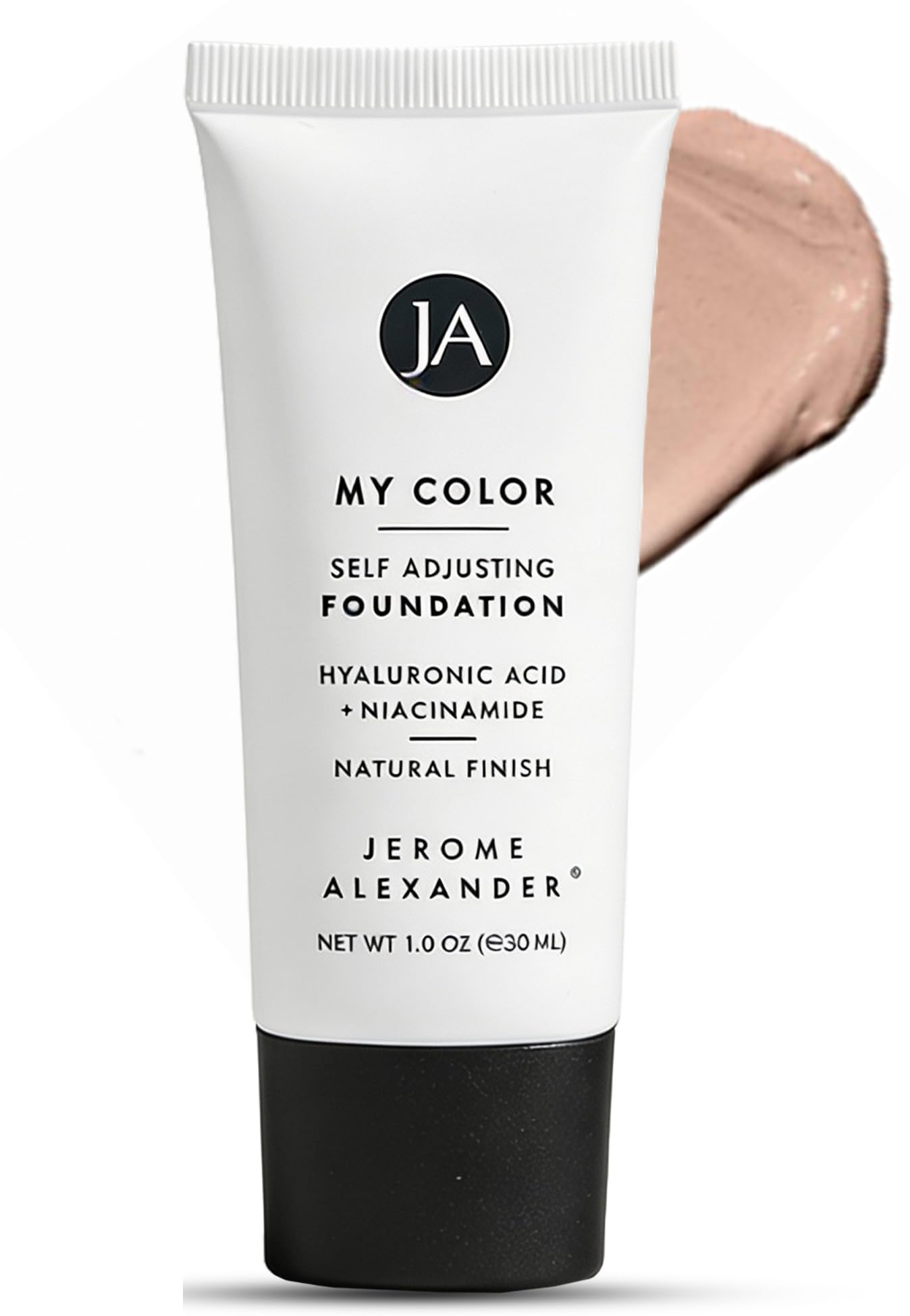 Jerome Alexander product front view showing bottle and label, clear shade benefit