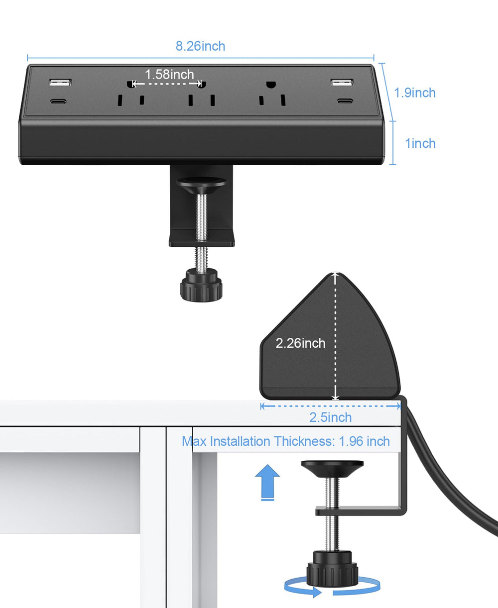 Jgstkcity flat plug and 6ft cord detail for convenient placement benefit