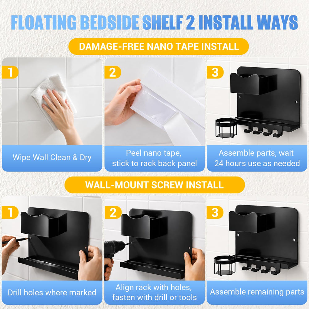 JHMFDDSB lifestyle dorm room installation keeping bedside items tidy and reachable