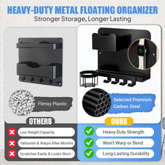 JHMFDDSB top shelf with phone and glasses for quick access and night organization