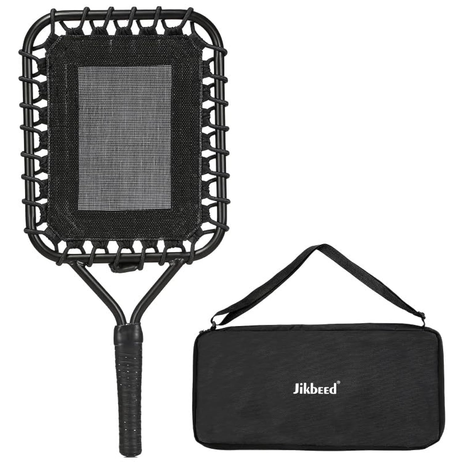 Jikbeed front view of fungo racket showing head and handle for precise hits