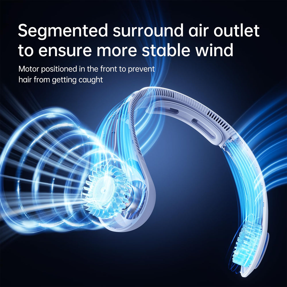 JISULIFE side view of airflow outlets showing balanced cooling paths