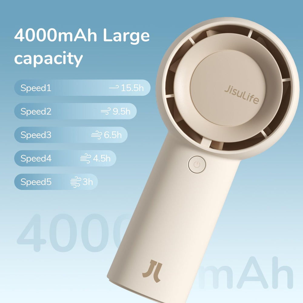 JISULIFE close-up of air duct turbine demonstrating focused cooling performance