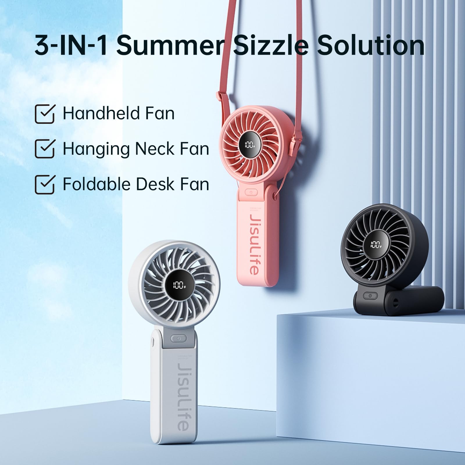 JISULIFE Life7 held in hand showing lightweight comfort and portability