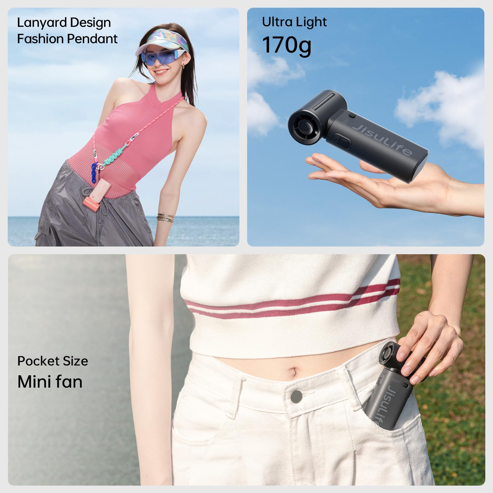 JISULIFE Life9 charging port connected to USB showing fast convenient charging