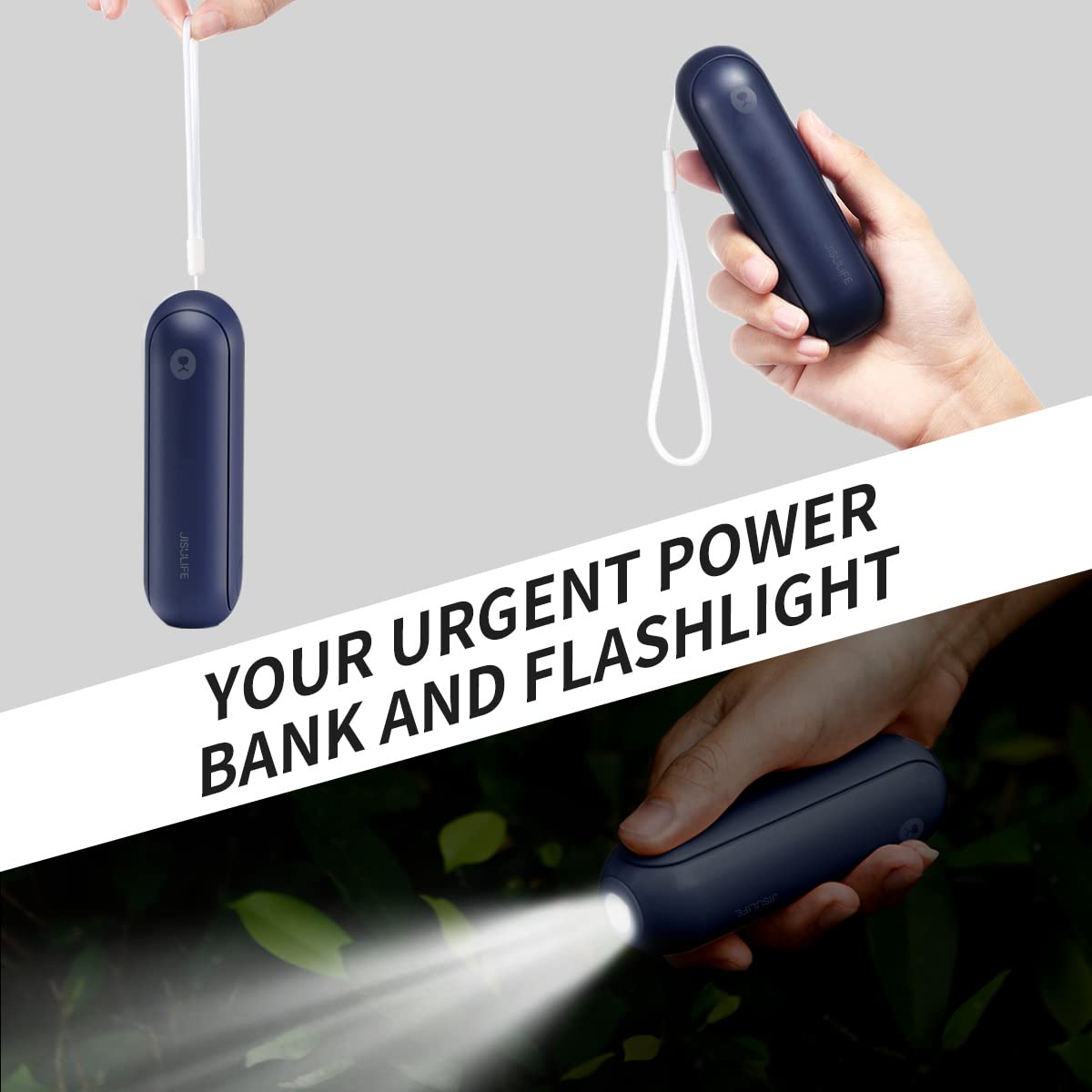 JISULIFE handheld fan used at a beach providing cooling during outdoor activities