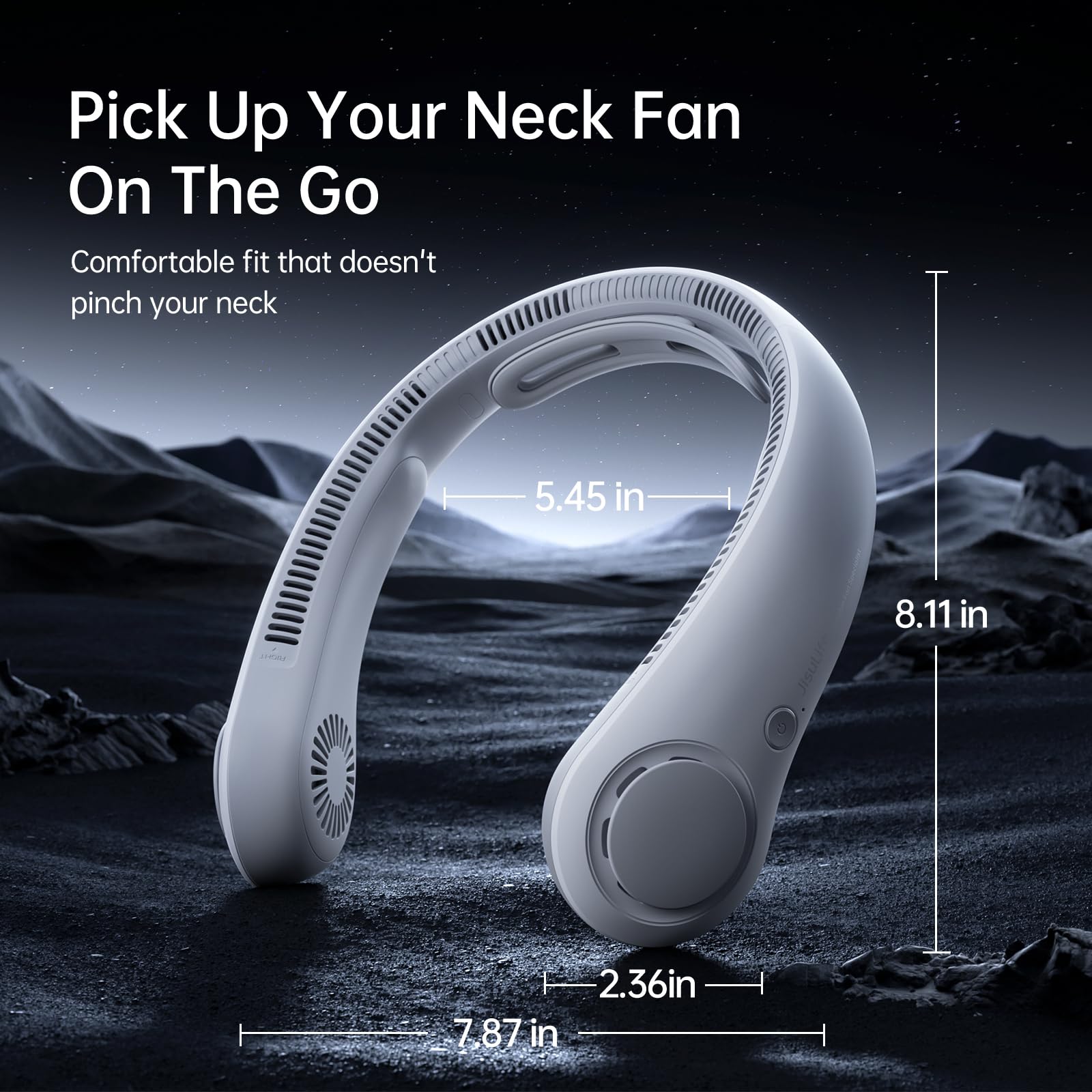 JISULIFE air outlet detail illustrating dual inlet airflow and stronger cooling