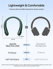 JISULIFE side profile highlighting slim neckband and five-speed control benefit