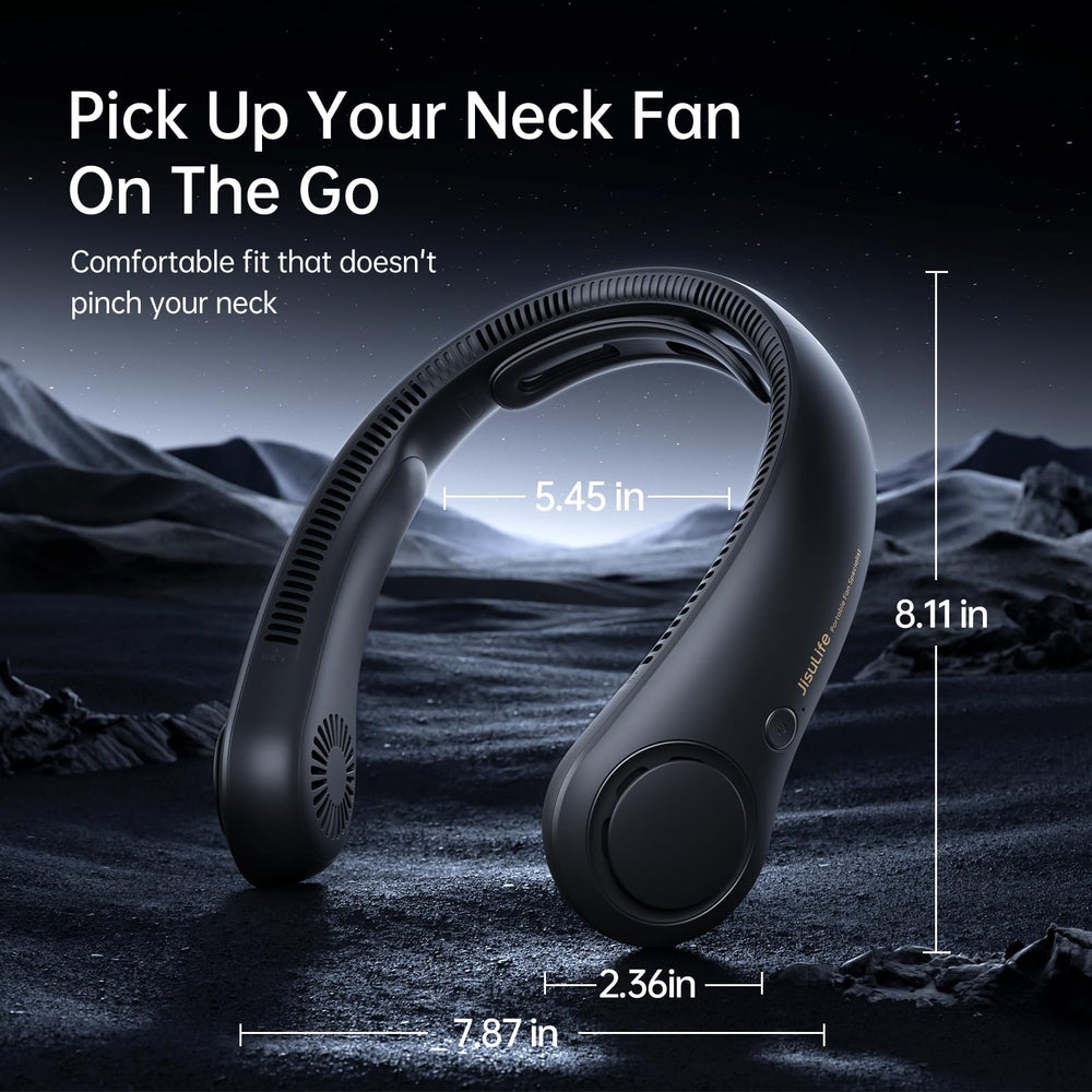 JISULIFE neck fan neckbrace texture close-up showing breathable comfort