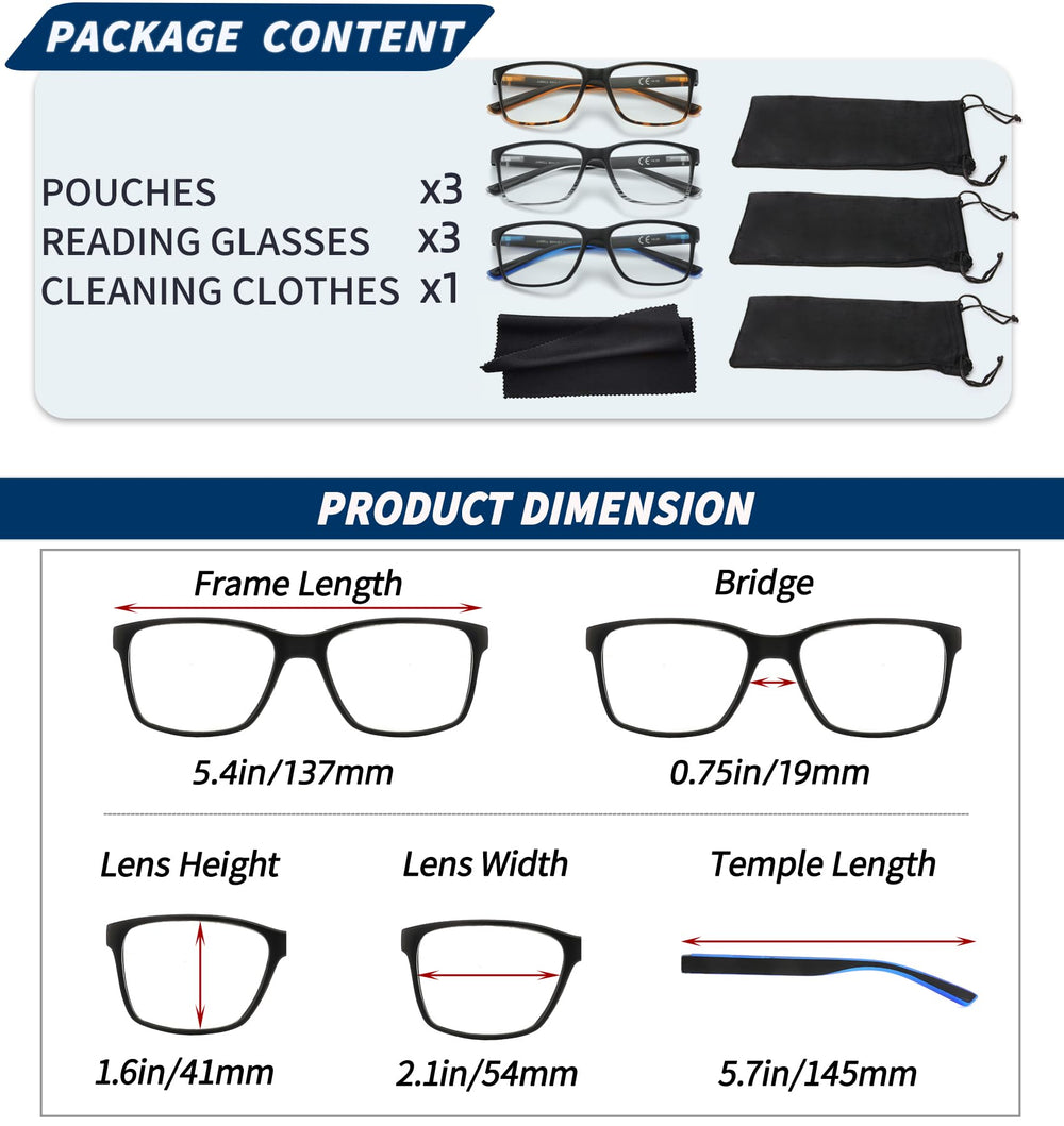 JJWELL three pair set staged showing spare pairs for home and travel convenience