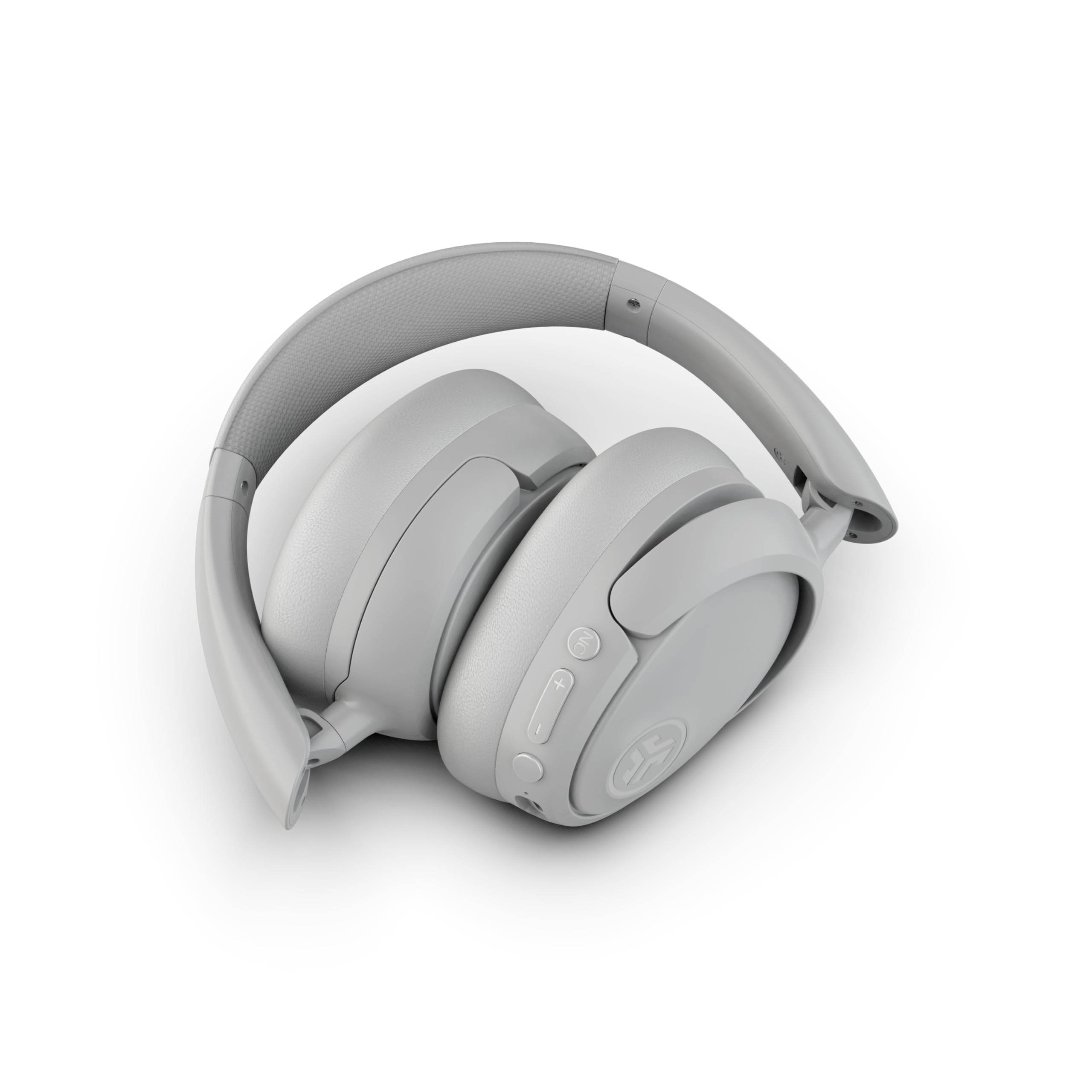 JLab JBuds Lux ANC held in hand to show size and scale, convenient for everyday carry