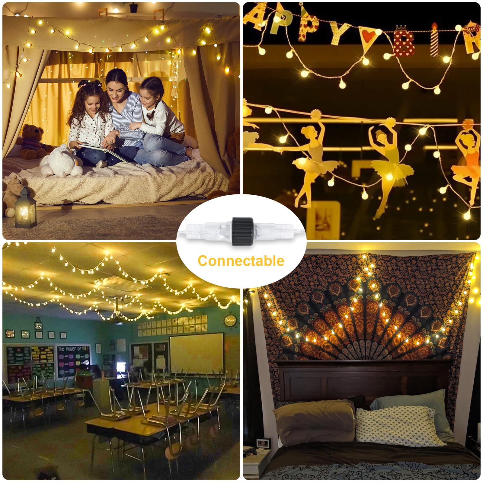JMEXSUSS globe lights decorating a classroom for warm learning atmosphere