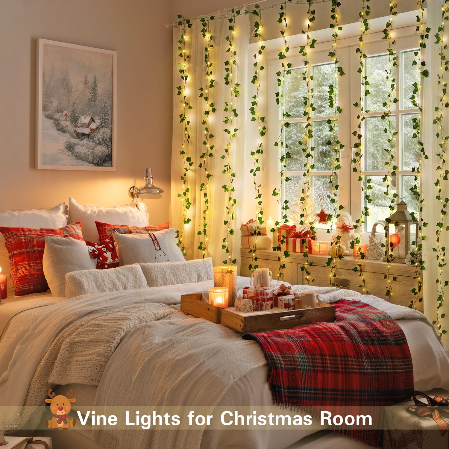 JMEXSUSS styled as bedroom backdrop adding cozy, romantic light