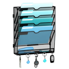 JMHUD front view of five-tier organizer showing neat sorted mail and organized benefit