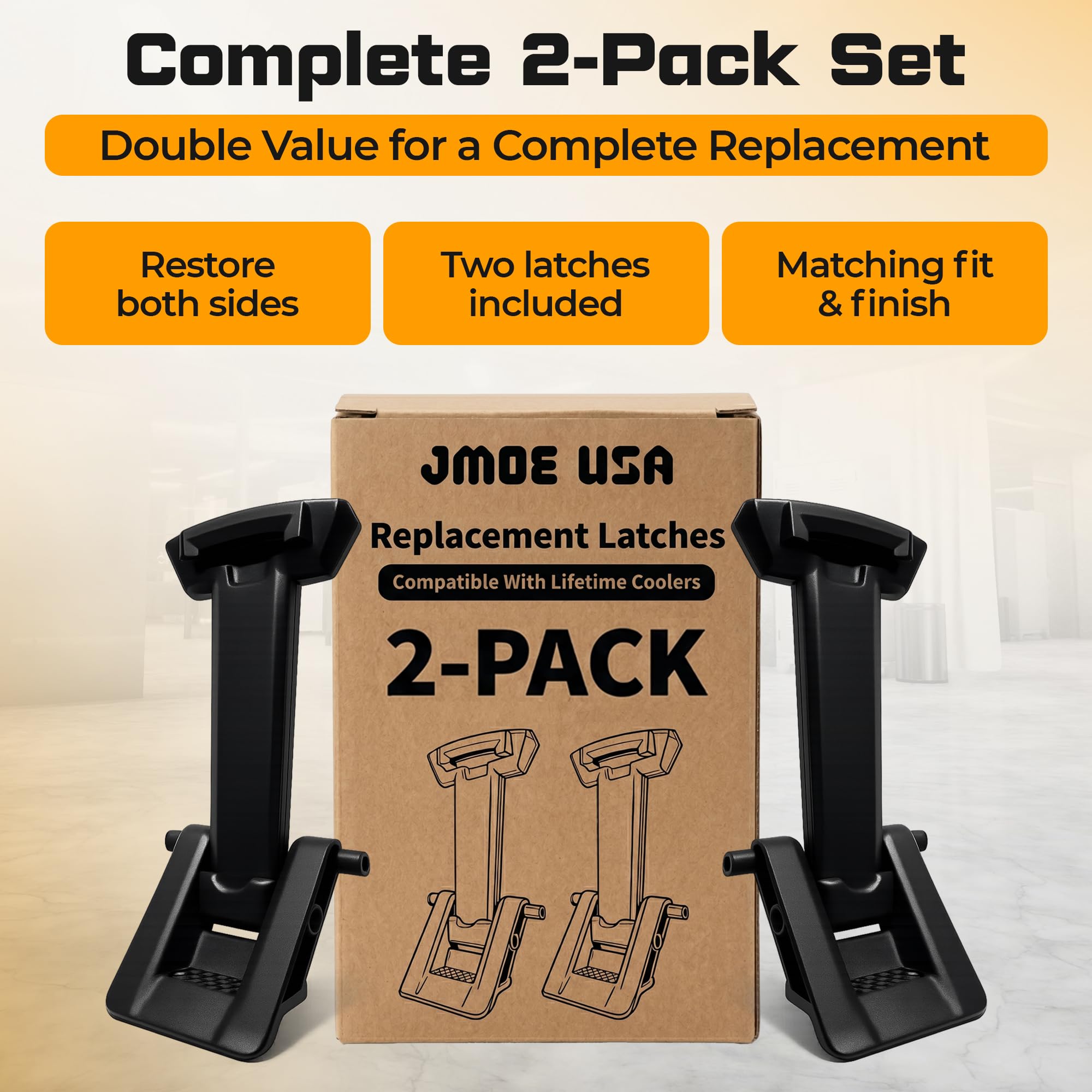 Jmoe USA stretched-demo of latch showing elasticity and resilient stretch benefit