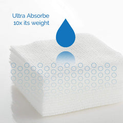 JMU single 4x4 pad flat lay demonstrating soft, low-lint surface