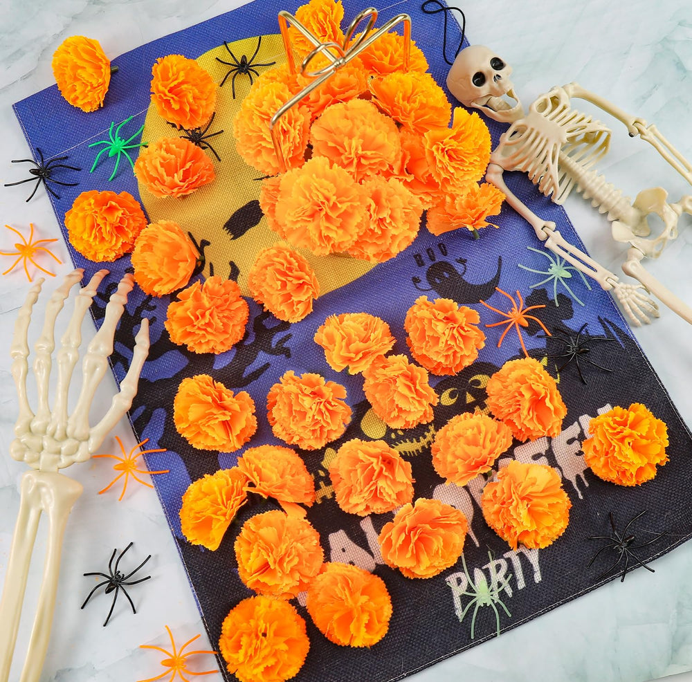 JMUQ marigolds arranged as Diwali table centerpiece adding festive color