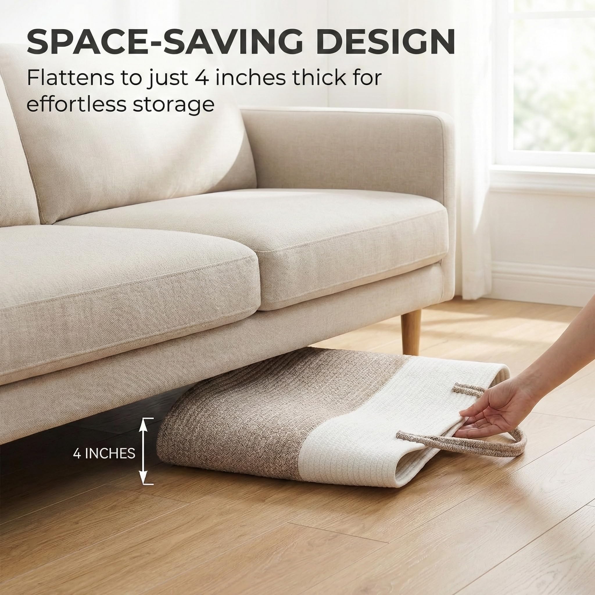 JMvicyroam folded flat for compact storage showing space-saving convenience