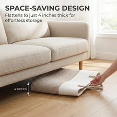 JMvicyroam folded flat for compact storage showing space-saving convenience