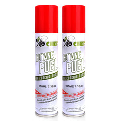 Jo Chef front packaging showing butane cartridge pack and clear brand label for reliable refills