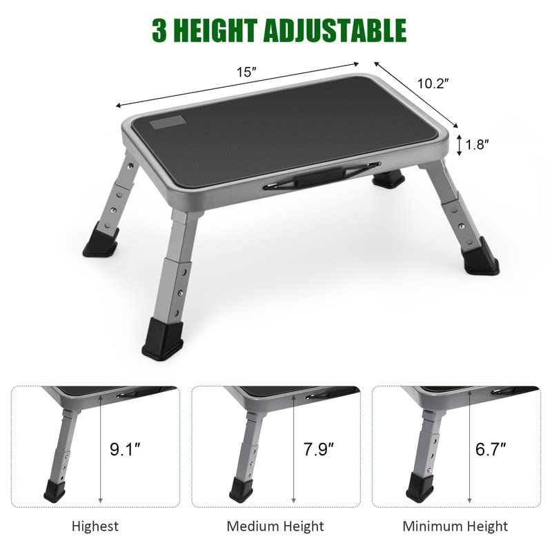 Jocauto folded stool flat profile for compact storage and easy transport benefit