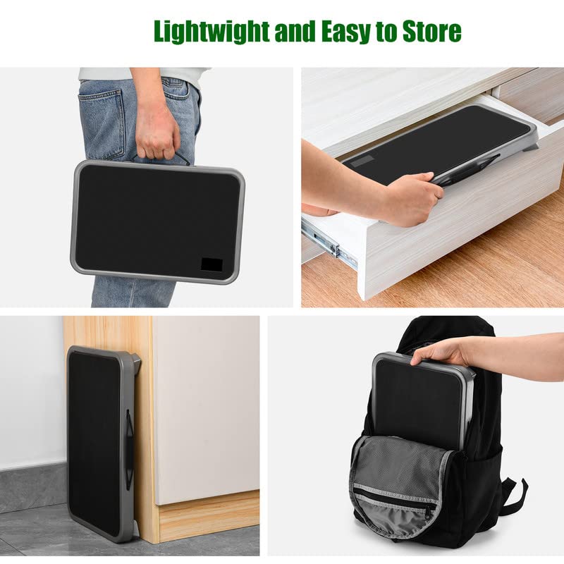 Jocauto stool beside hand showing scale and lightweight carry benefit