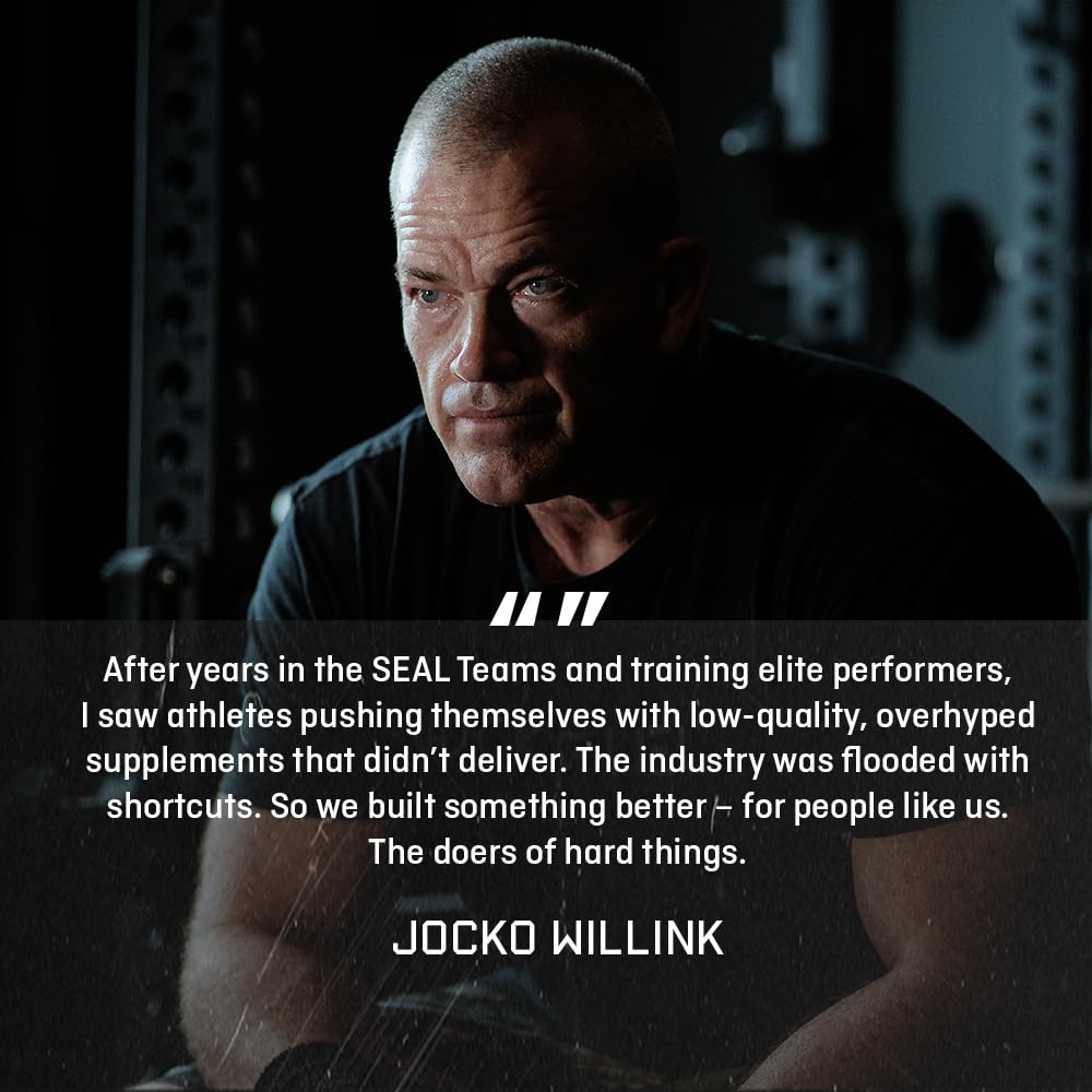 Jocko Fuel in a gym setting post-workout demonstrating recovery support