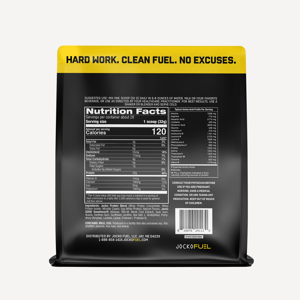 Jocko Fuel open tub with powdered heap highlighting fine texture and scoop