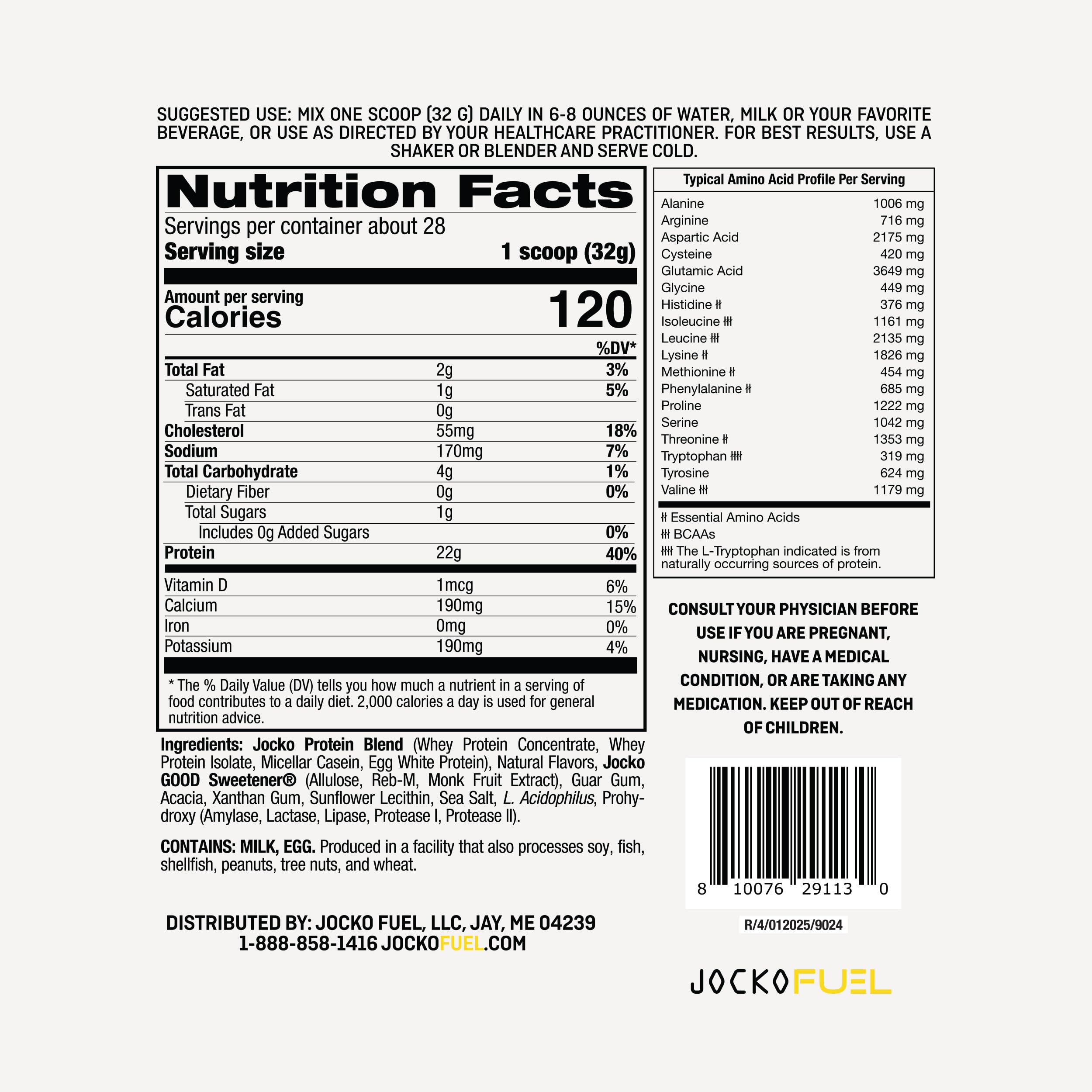 Jocko Fuel banana cream shake in glass demonstrating creamy pour and appetite appeal