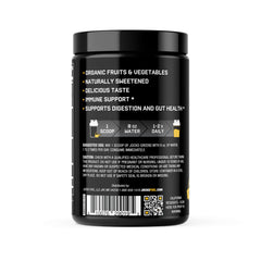 Jocko Fuel open tub with scoop displaying measurable servings benefit