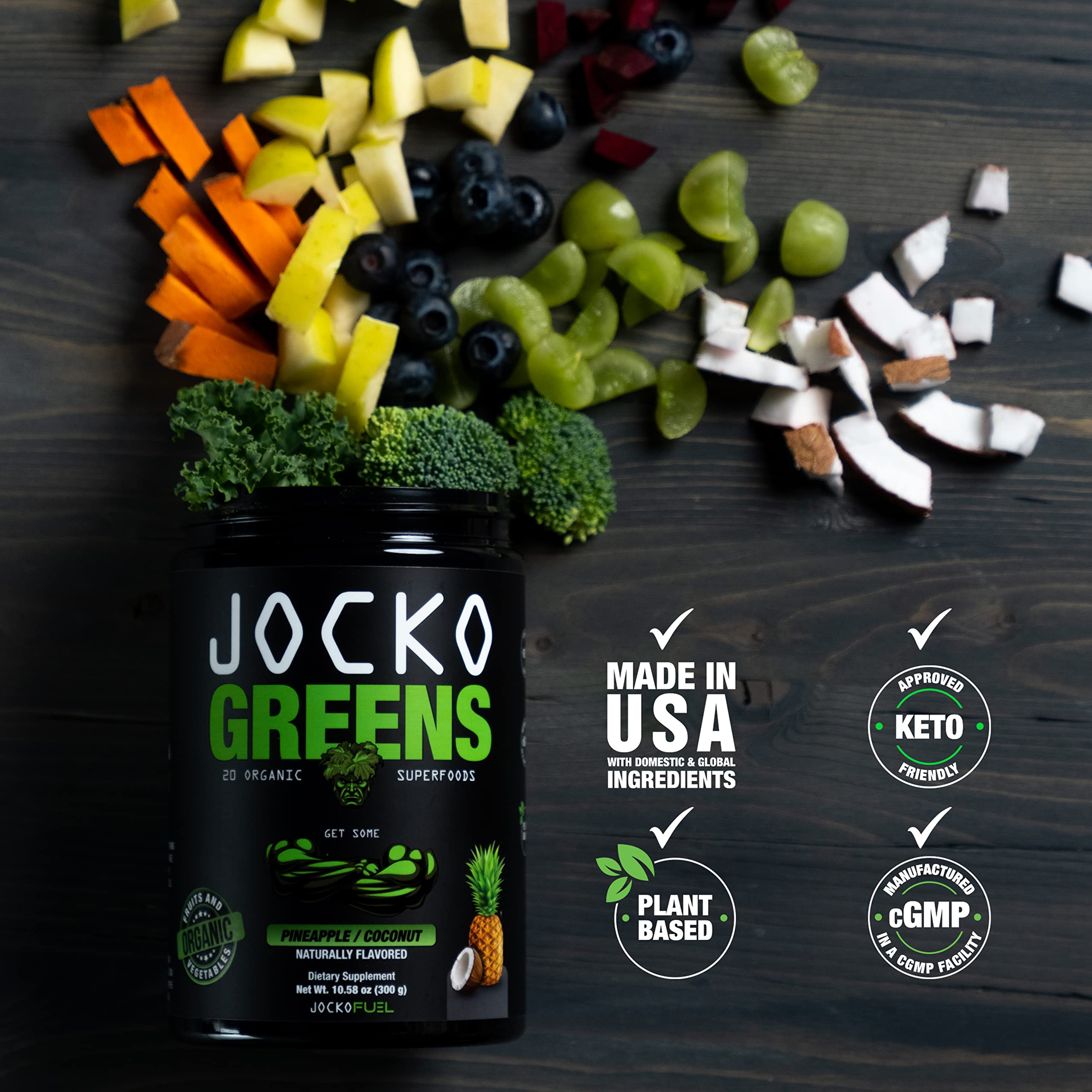 Jocko Fuel label close-up showing transparent ingredient quantities for trust