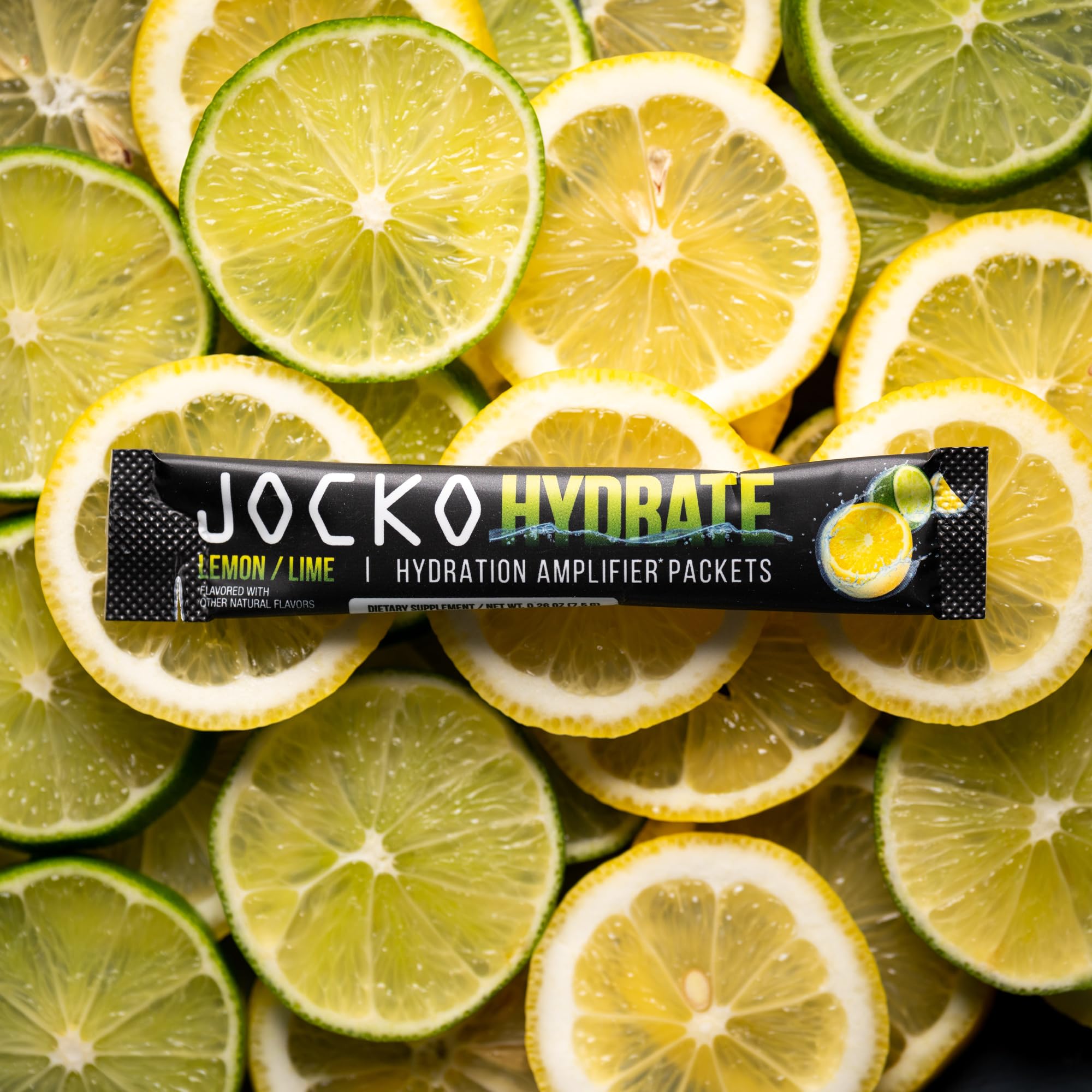 Jocko Fuel lemon lime packets packed in travel kit for portable electrolyte support